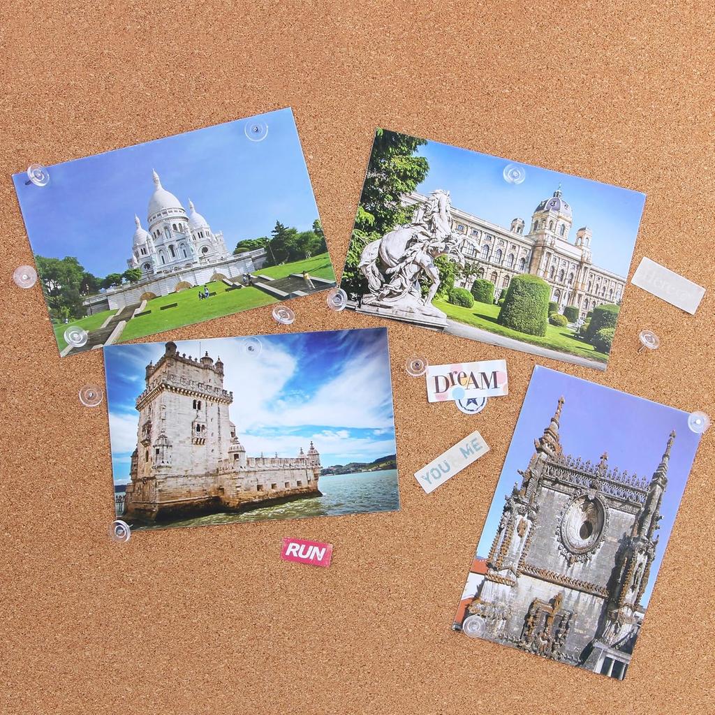 Push P 500-count Flat Clear Thumb Tacks Steel Point and Plastic Head for Corkboard and Wooden Photo Wall (Clear-500)