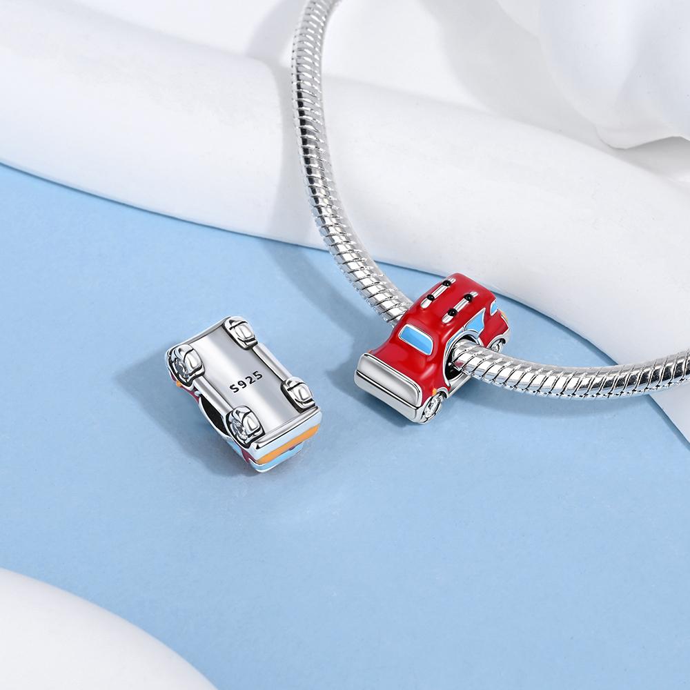 Charms Plata Copper Colors Colorful Car Fit Bracelet Sparkling Charms Copper Colors Original Bracelet For Jewelry Making
