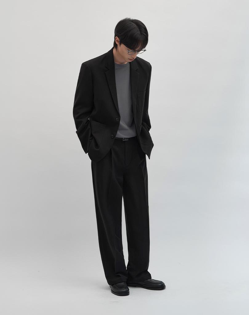 Work On Body Off [Set Up] Ordo Semi-Overfit Single Set-Up Suit [Black]