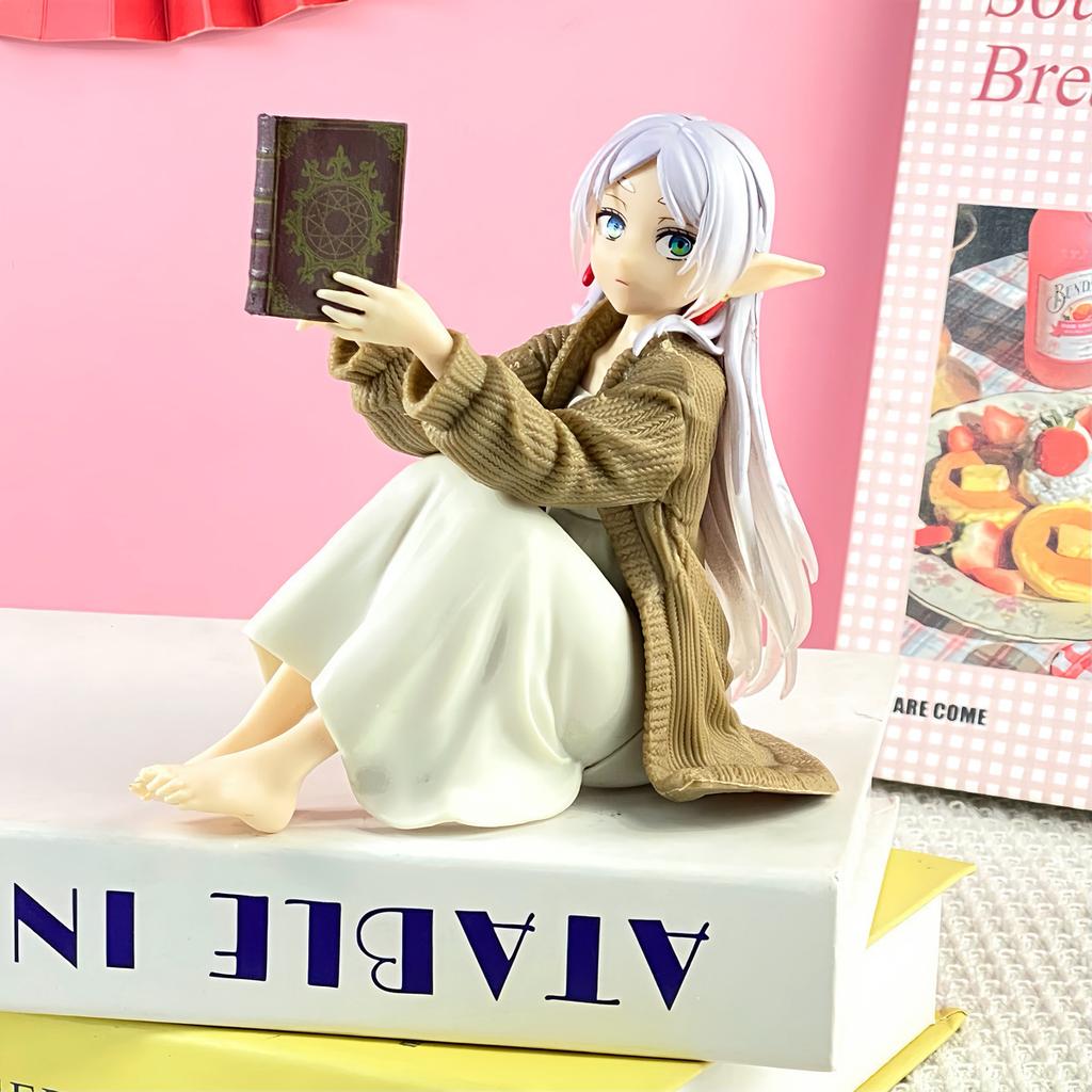 12cm Frieren Beyond Journey's End Frieren Anime Figure Desktop Cute night-suit Frieren Figurine Model Doll Toy Fans Gifts
