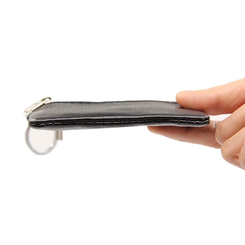 Ladies Genuine Leather Mini Coin Purse Bus Card Holder Creative Ultra-Thin Zipper Multifunctional Key Case