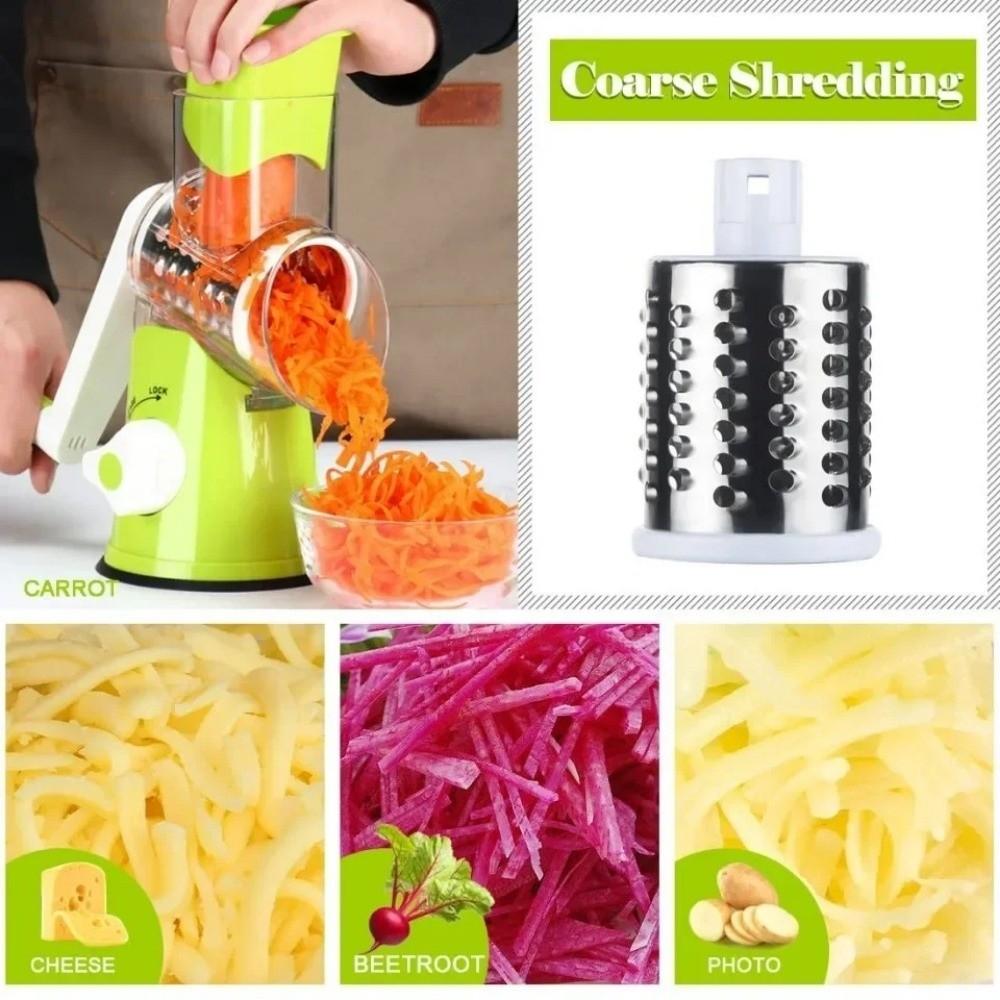Stainless Steel Manual Rotary Vegetable Slicer Manual Rotary Kitchen Chopper  Food Preparation