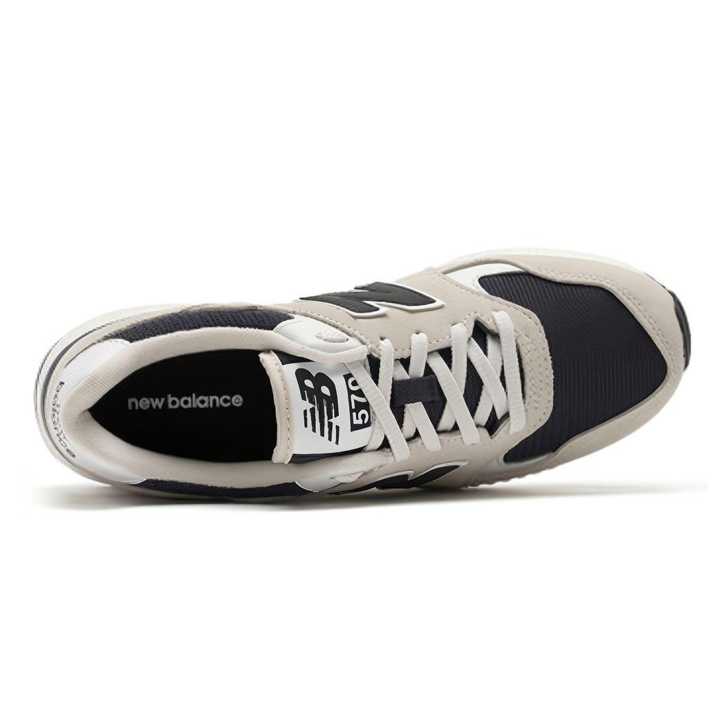 New Balance NB 570 Comfortable Versatile Mid-Top Casual Running Shoes Unisex Sneakers Off-White Black ML570BNA