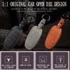 Leather Car Key Case Cover Fob for Hyundai Sonata Sel Ev 6 Ev 8 IONIQ 5 Nexo DN8 Fe Tucson Sonata Staria NX4 Ioniq