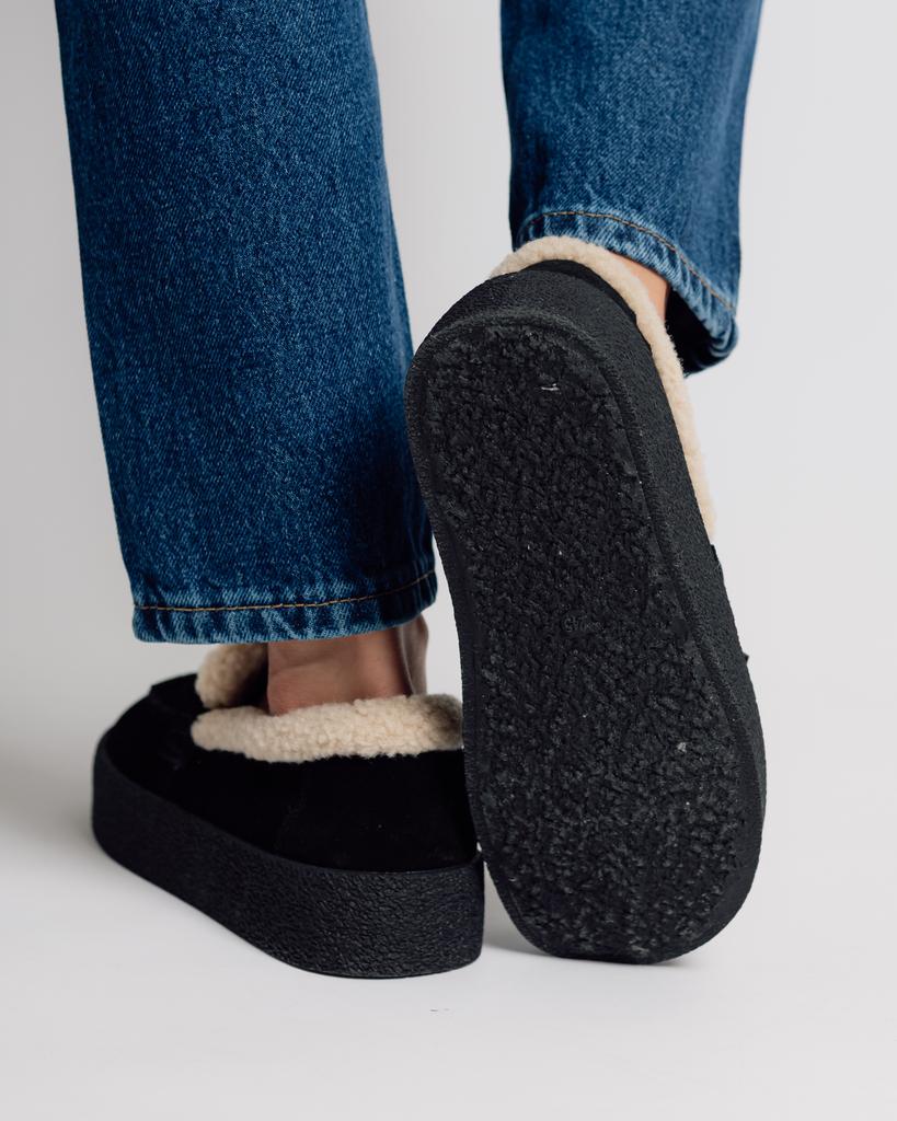 Ghete de iarnă Suny Liana 6580 36 negru piele întoarsă blană