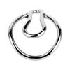 LEZEE Metal Penis Ring Fake Girl Chastity Clip Lock Testicles Gender-bending Clips Sissy Cockring Curve Rings Sex Toys For Men