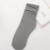 Female Spring and Summer Thin Pure Color Cool Breathable Comfortable Tube Stack Socks
