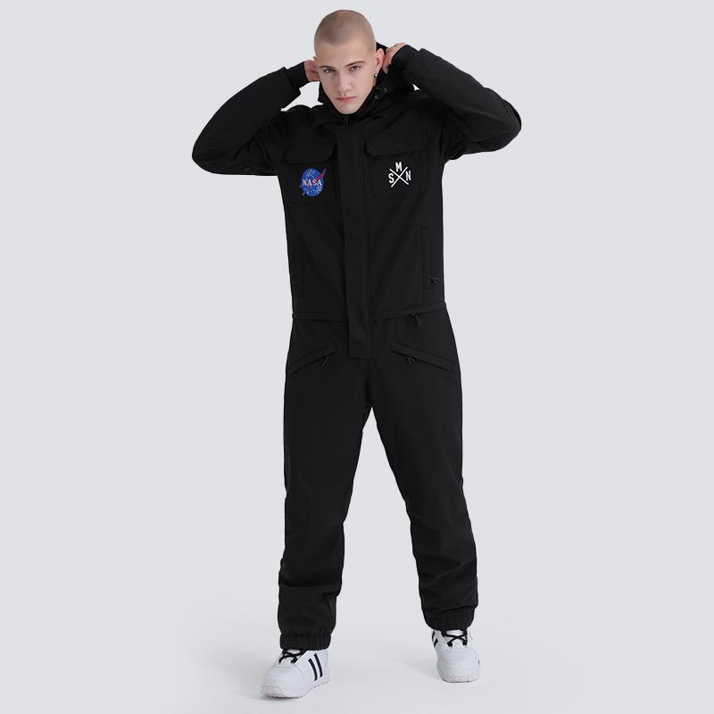 Windproof Waterproof One-Piece Ski Suit: Women's & Men's Thick Warm Outdoor Gear