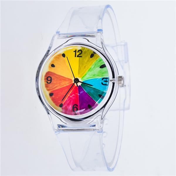 1 PC Jelly Silicone Watch Transparent Belt Skull Casual Women Dress Watch Girls Clock Wristwatches