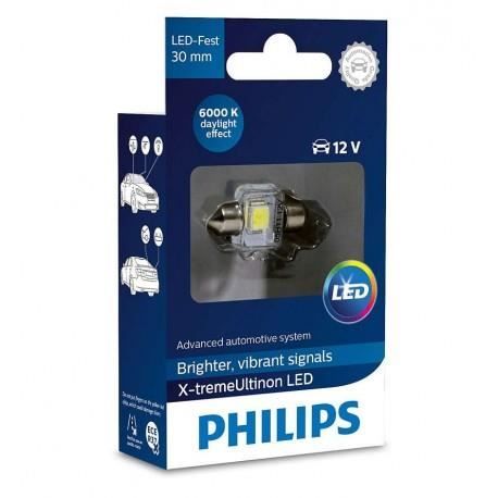1x Navette Philips 14x30 LED X-Treme Ultinon 6000K 12V C3W