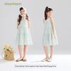 Mucmukn Girls' Plaid Bubble Cotton Sweet Suspender Dress