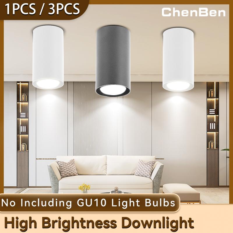 GU10 LED Downlight Replaceable Bulb 110V/220V Ceiling Lamp Surface Mounted Interior Bedroom Living Room Shop Home Led Spotlights