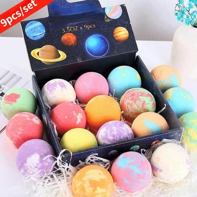 Bath Bombs for Women Gift 9pcs/set Natural Wonderful Fizz Effect Bath Bomb for Bubble Spa Bath Amazing Gift for Women, Wife, Girlfriend, Mother