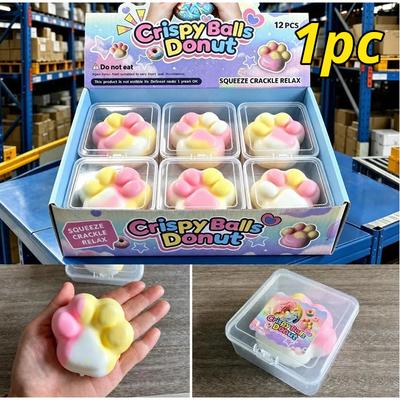 Wachsriss-Katzenpfoten-Squishy Schokoladenduft Knackgeräusch Fidget Toy Knackbare TPR Stressabbau-Kugel für Schreibtisch Erwachsene