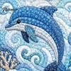 Kein Nähen Quilt Kunst No-Sew Japanisches Stoff-Set, DIY Mosaik-Sets für Erwachsene Anfänger, Gestepptes Wand-Handarbeitsprojekt Handwerk mit Rahmen & Werkzeugen, Sets, Geschenke