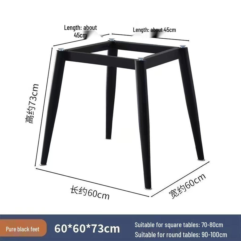 Square Rock Slab Dining Table Legs - Ceramic Tile, Marble Leg Brackets, Luxury Desk Stand Base