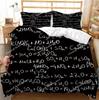 Mathematical Formula Duvet Cover Set King Queen Full Size microfiber Bedding Set for Kids Teens Comforter Cover with Pillowcase