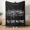 Name Custom San Antonio Spurs Logo Print Flannel Blanket High Quality Warm Comfortable Cover for All Seasons Perfect for Gifts Home Decor