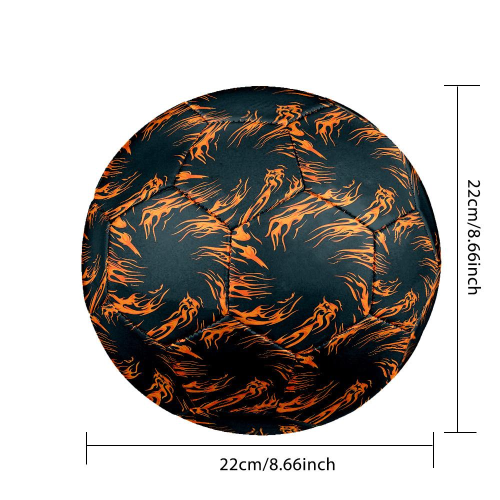 1pc Flame Art Size 5 Soccer Ball Professional Match Training Football Indoor &Outdoor Sports Ball Lightweight Durable C6511