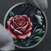 Pink Lady Rose Love Commemorative Coin, Valentine's Day Gift, Gold and Silver Plated, Commemorative Medal, Coin, Christmas gift, Stocking stuffers
