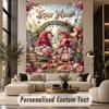 Valentine Love (50) Theme Custom Tapestry Personalized Custom Name Text Wall Hanging Tapestry Home Decor Background Cloth