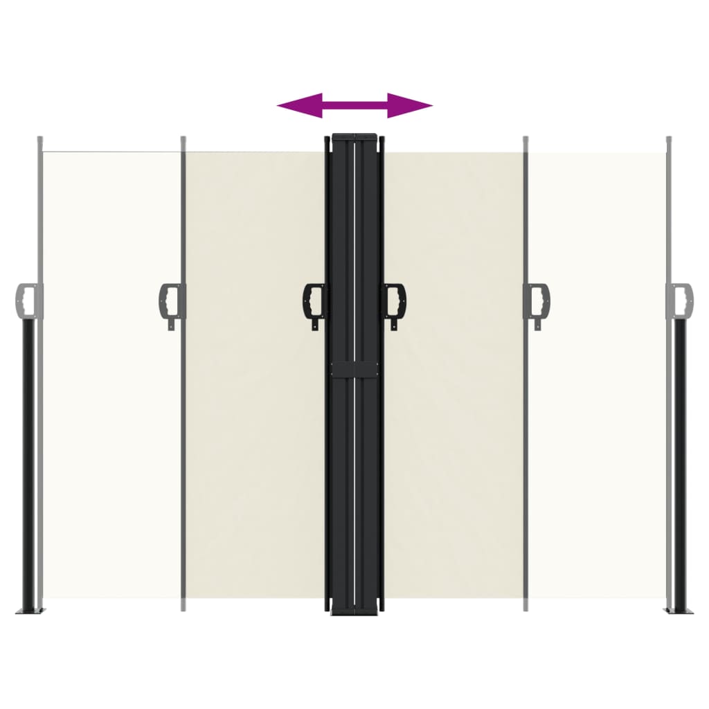 Retractable Side Awning Cream 180 X 1200 Cm