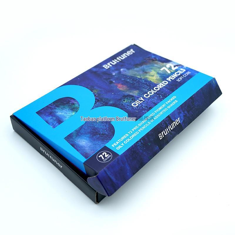 Brutfuner Black Barrel Oil-Based Colored Pencils - Thick Core, Soft, Available In 72, 120, or 180 Colors, In Tin or Paper Box