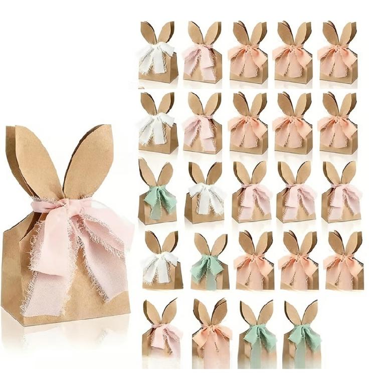 Fascinating Artistic Print Gift Bags Feature Delicate Bowknots Colorful Candy Bags For Kids Event And Holiday Activities