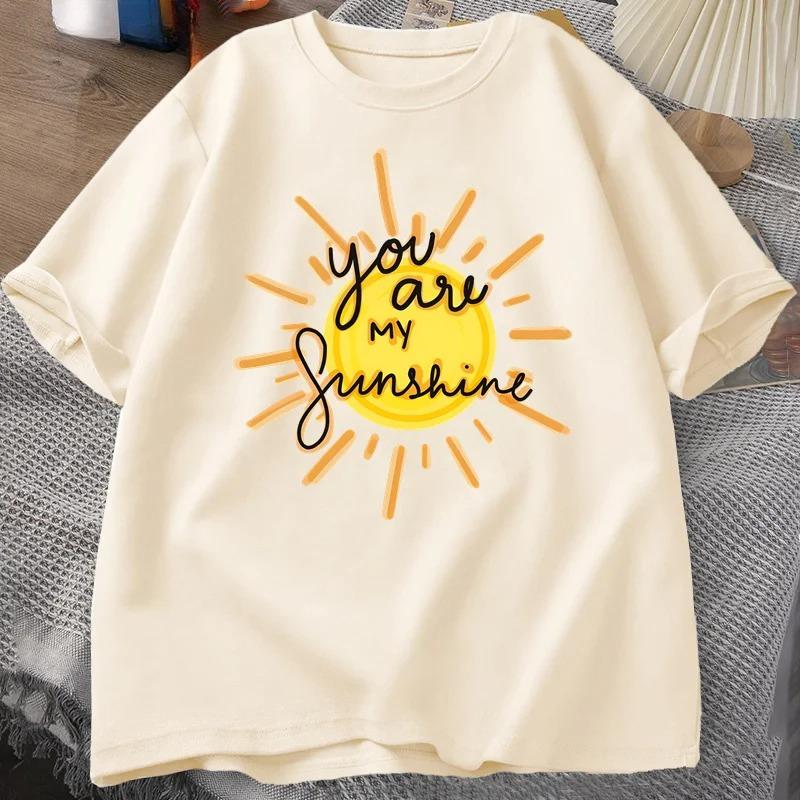 You Are My Sunshine Tshirt Unisex Short Sleeve Tshirts Funny Printed Tees Unisex Streetwear Clothes Vintage Y2k Clothes Tops
