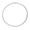 Mezmic Triple Pave Tennis 925 Silver Necklace