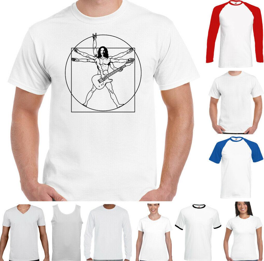 Frank Zappa T-Shirt Vitruvian Funny Guitar Rock Music Electric Band Top Unisex XXL