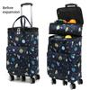 Telescopic Trolley Bag Supermarket Shopping Bag Folding Portable Lightweight Universal Wheel Travel Bag