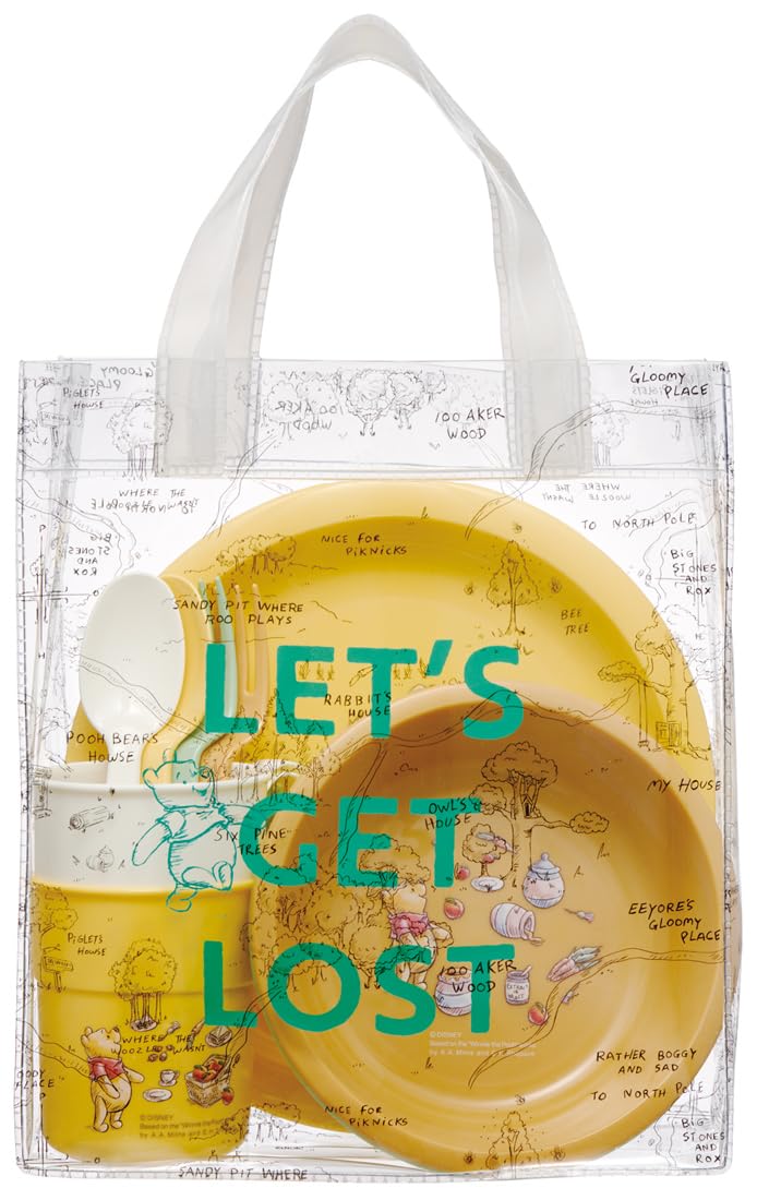 

Skater Picnic Lunch Disney Winnie the Picnic Cutlery Set with Bag Set, Pooh, Plate, Bowl, Cup, (VKPC1-A)