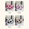 Cute Sweet Heart Pattern Plush Pencil Case Girly Women Large Capacity Cosmetic Bag Travel Portable Storage Bags Organizer Gifts