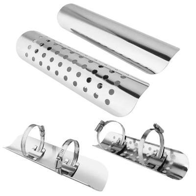 Hochwertige Schutzbleche Hitzeschilder Motorrad Metall Auspuff Schalldämpfer Rohrabdeckung Passend für Harley Custom Chopper Cruiser Moto Teile