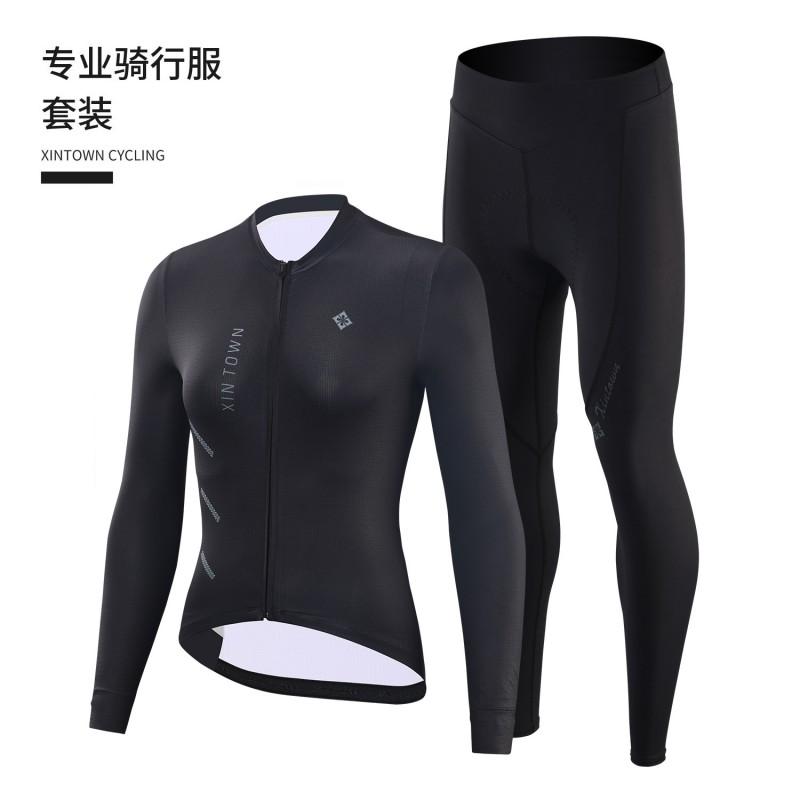 Mens Womens Cycling Jersey Long Sleeve Quick Dry Breathable Bike Shirt Road