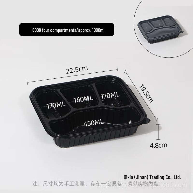 Chahua Disposable 4-Compartment Meal Prep Containers