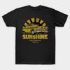 Men Black Print T-shirt Sunshine Cab Company 70S No-Cut Transfer Paper Print Cotton Tshirt