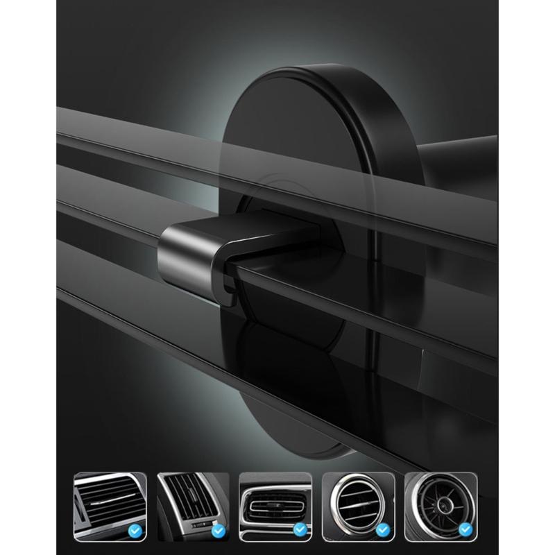 Clipes de Saída de Ar Gancho Giratório para Saída de Ar Suporte de Carro Junta Esférica 17mm Suporte de Pegada para Suporte Carregador de Telefone