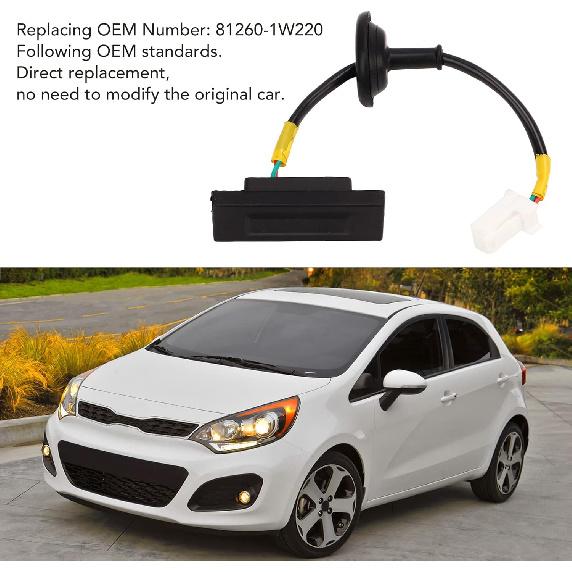 OEM 81260‑1W220, Tailgate Trunk Release Switch Button, Rear Trunk Release Switch Button Replacement for Picanto TB 2011‑2017