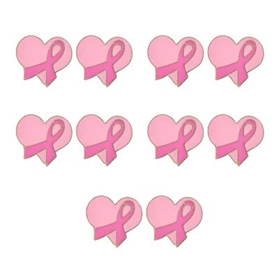 10Pcs Cancer Awareness Ribbon Pin Awareness Brooch Decorative Metal Lapel Pins For Clothing Bag Hat Costume Decoration
