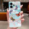 Phone Case For Honor Play 10 4G Butterfly Bow Protective Casing For Honor Play10 4G Transparent Soft Silicone TPU Cover