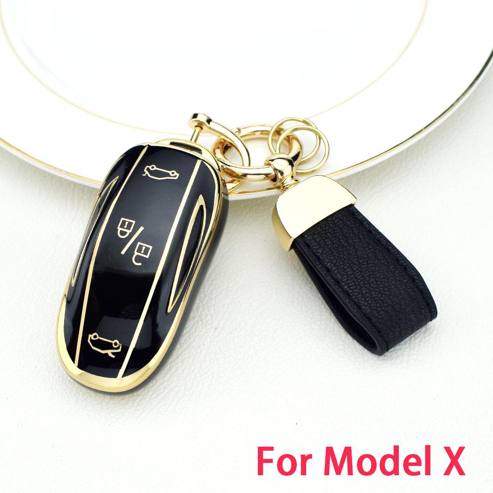 TPU Car Smart Key Case Cover For Tesla Model 3 Model X Model S Model Y Bag Protector Fob Band Shell Holder Keychain Accessories