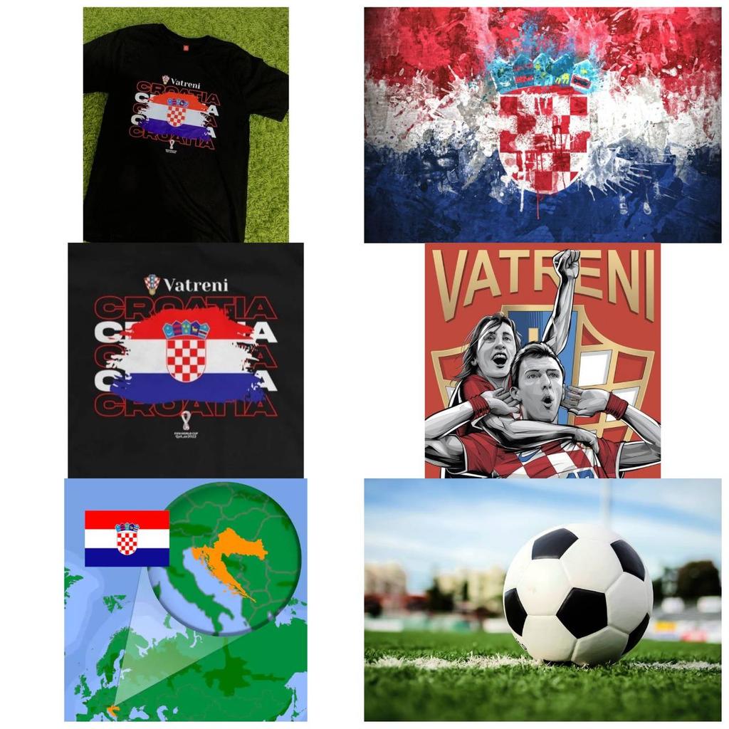 Croatia Croatian Vatreni Football Soccer Jersey World Cup 2022 T-Shirt Graphic Retro Vintage 3D Print Men Women Unisex Short Sleeve Round Neck