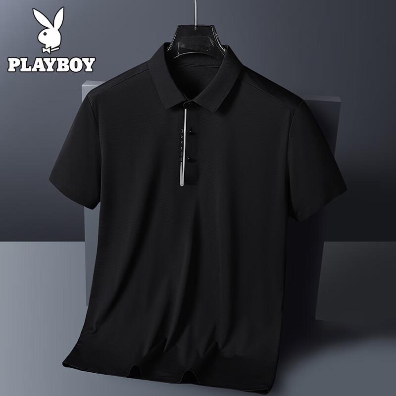 

PLAYBOY Men s Ice Silk Breathable Polo Shirt 5XL