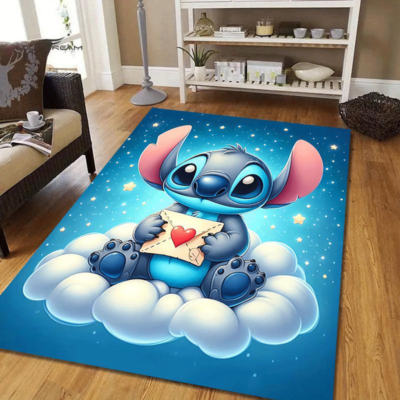 1pc Stitch Pattern Area Rug Soft Flannel Floor Mat for Living Room,Office,Bedroom and Carpet,Sofa Coffee Table Floor Mat