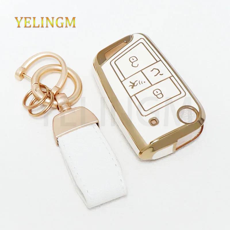 For Vw Volkswagen Golf 7 Mk7 Tiguan Mk2 Seat Ateca Leon Fr Ibiza Skoda Octavia Kodiaq 4 Buttons New Tpu Car Key Case Cover Shell