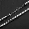 CHOKER Silver Color Stainless Steel 6.5mm Men Long Choker Box Chain Necklace for Women Vintage Party Jewelry