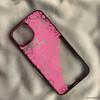 Wine Red Black Lace Printed Phone Case For iPhone 15 17 16 Pro 14 13 12 11 XR XS Max 7 8Plus Pattern Shockproof Clear Hard Cover