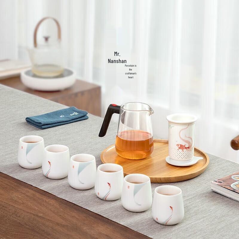 Nanshan Sujin Lotus Kung Fu Tea Set with Glass Pot